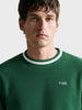 Men's Green Regular Fit Solid Casual Sweatshirt