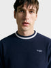 Men's Navy Blue Regular Fit Solid Casual Sweatshirt
