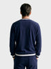 Men's Navy Blue Regular Fit Solid Casual Sweatshirt