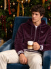 Men's Maroon Relaxed Fit Solid Casual Sweatshirt