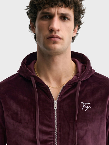 Men's Maroon Relaxed Fit Solid Casual Sweatshirt