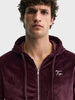 Men's Maroon Relaxed Fit Solid Casual Sweatshirt