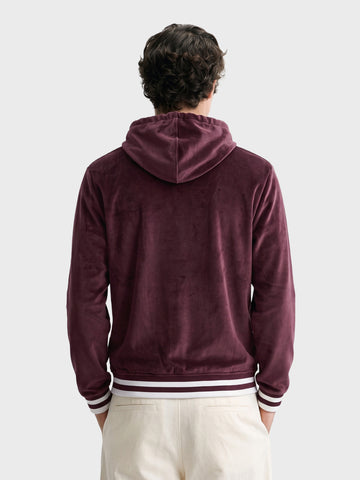 Men's Maroon Relaxed Fit Solid Casual Sweatshirt