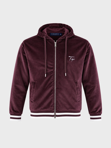 Men's Maroon Relaxed Fit Solid Casual Sweatshirt
