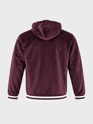Men's Maroon Relaxed Fit Solid Casual Sweatshirt