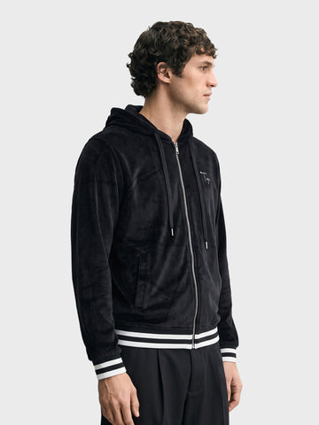 Men's Black Relaxed Fit Solid Casual Sweatshirt
