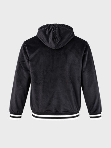 Men's Black Relaxed Fit Solid Casual Sweatshirt
