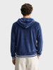 Men's Navy Blue Relaxed Fit Solid Casual Sweatshirt