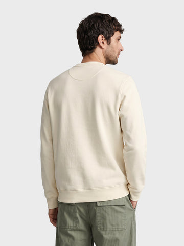 Men's Off White Regular Fit Graphic Printed Casual Sweatshirt