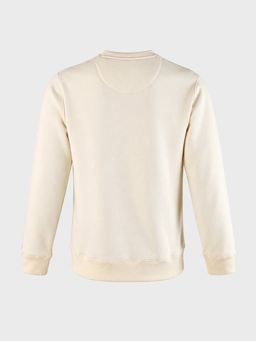 Men's Off White Regular Fit Graphic Printed Casual Sweatshirt