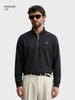 Men's Black Regular Fit Solid Casual Sweatshirt