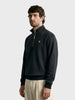 Men's Black Regular Fit Solid Casual Sweatshirt