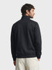 Men's Black Regular Fit Solid Casual Sweatshirt