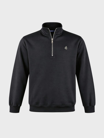 Men's Black Regular Fit Solid Casual Sweatshirt