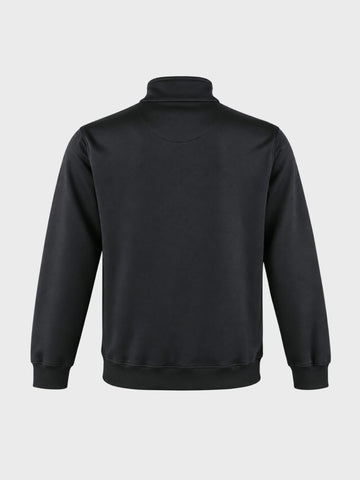 Men's Black Regular Fit Solid Casual Sweatshirt