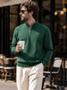 Men's Green Regular Fit Solid Casual Sweatshirt