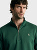 Men's Green Regular Fit Solid Casual Sweatshirt
