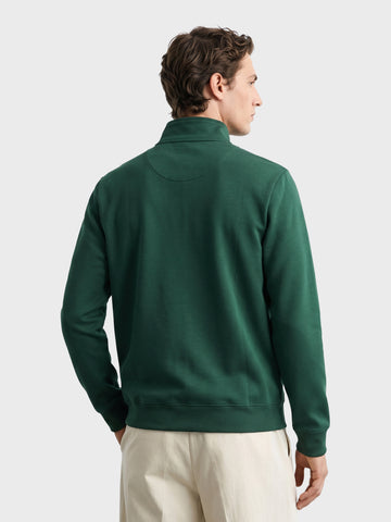 Men's Green Regular Fit Solid Casual Sweatshirt