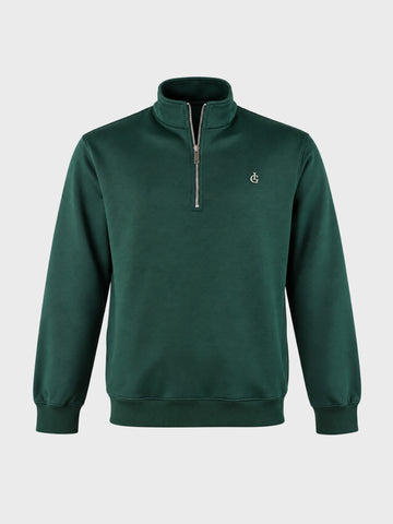 Men's Green Regular Fit Solid Casual Sweatshirt