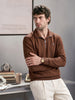 Men's Brown Regular Fit Solid Casual Sweatshirt
