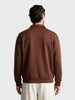 Men's Brown Regular Fit Solid Casual Sweatshirt