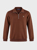Men's Brown Regular Fit Solid Casual Sweatshirt