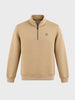Men's Beige Regular Fit Solid Casual Sweatshirt