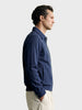 Men's Navy Blue Regular Fit Solid Casual Jacket