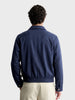 Men's Navy Blue Regular Fit Solid Casual Jacket