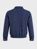 Men's Navy Blue Regular Fit Solid Casual Jacket