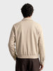 Men's Cream Regular Fit Solid Casual Jacket