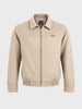 Men's Cream Regular Fit Solid Casual Jacket