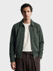 Men's Green Regular Fit Solid Casual Jacket