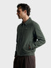 Men's Green Regular Fit Solid Casual Jacket