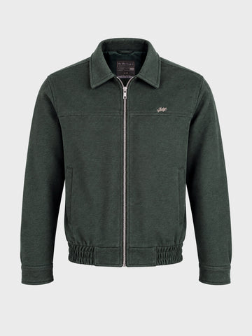 Men's Green Regular Fit Solid Casual Jacket