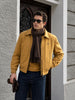 Men's Yellow Regular Fit Solid Casual Jacket