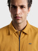 Men's Yellow Regular Fit Solid Casual Jacket