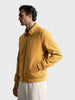 Men's Yellow Regular Fit Solid Casual Jacket