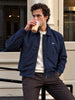 Men's Navy Blue Regular Fit Solid Casual Jacket