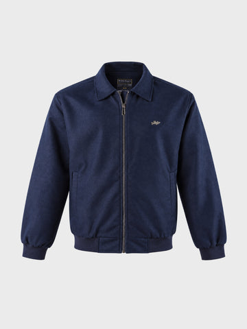 Men's Navy Blue Regular Fit Solid Casual Jacket