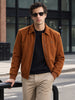 Men's Brown Regular Fit Solid Casual Jacket