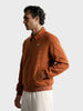Men's Brown Regular Fit Solid Casual Jacket