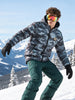 Men's Blue Regular Fit Printed Casual Reversable Jacket