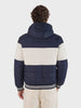 Men's Navy Blue Regular Fit Colourblocked Casual Jacket