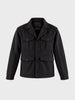 Men's Black Regular Fit Solid Casual Jacket