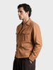 Men's Brown Regular Fit Solid Casual Jacket