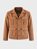 Men's Brown Regular Fit Solid Casual Jacket
