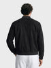 Men's Black Regular Fit Embroidered Casual Jacket