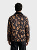 Men's Black Regular Fit Printed Casual Jacket