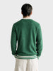 Men's Green Regular Fit Embroidered Casual Sweatshirt